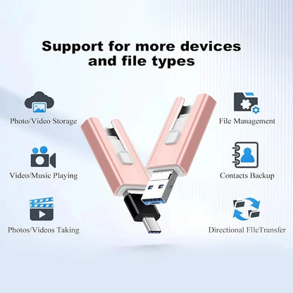 Xiaomi USB 3.0 Flash Drive 512G 256G 2TB 1TB With 4in1 For Iphone Interface Mirco Type Pendrive For Iphone7/8/11/12/13 Ipad