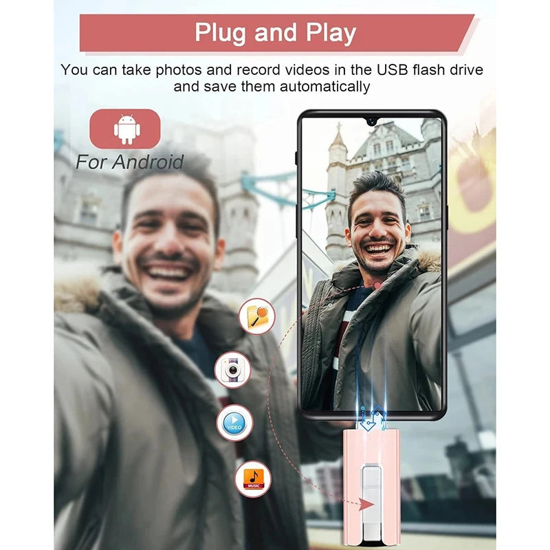 Xiaomi USB 3.0 Flash Drive 512G 256G 2TB 1TB With 4in1 For Iphone Interface Mirco Type Pendrive For Iphone7/8/11/12/13 Ipad